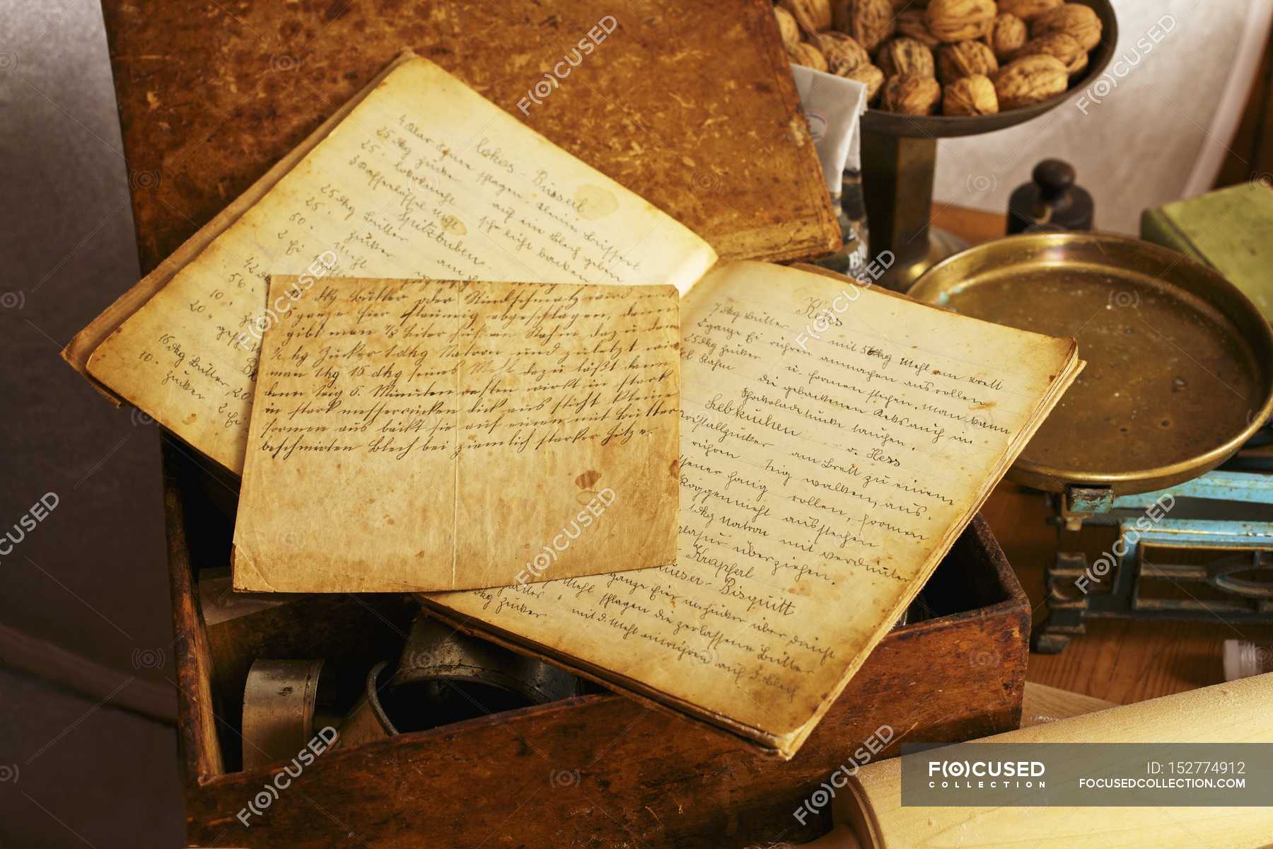 Handwritten Recipe Book Eat Background Stock Photo 152774912