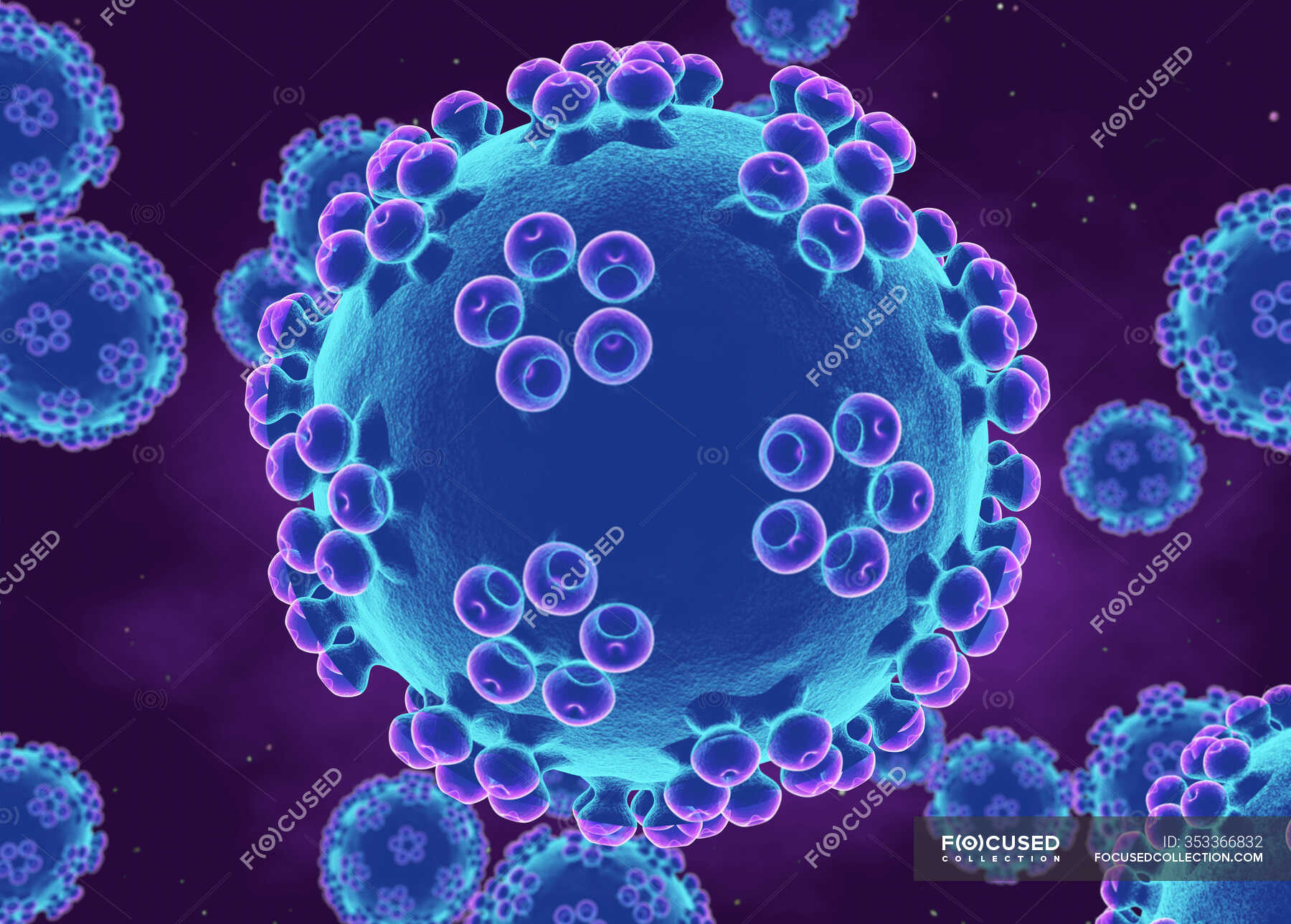 Virus del papiloma humano VPH ilustración por computadora El VPH