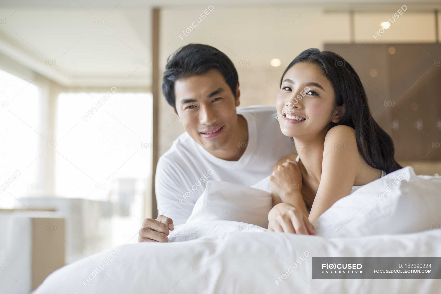 Chinese couple first threesome