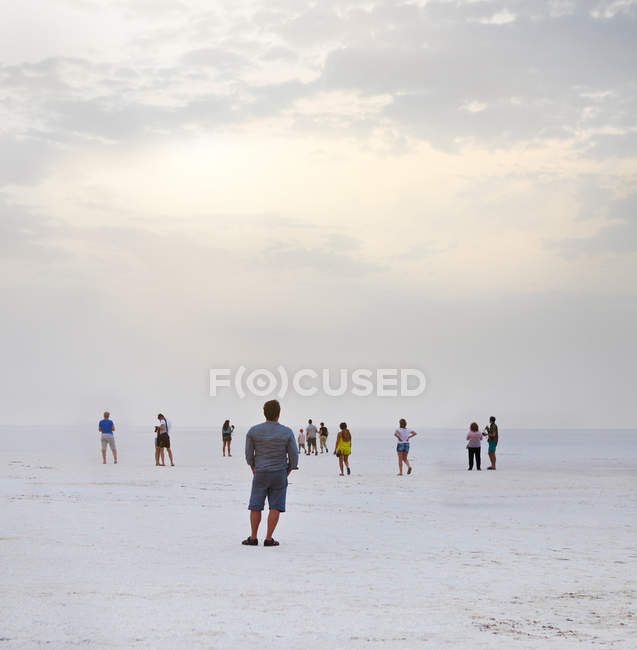 A cena dramática e misteriosa em Salt Lake — Fotografia de Stock