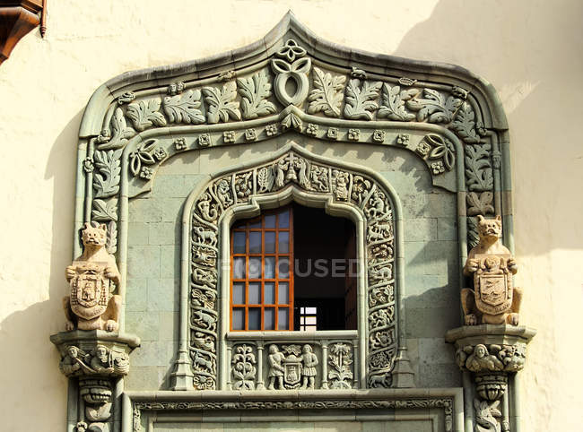 Columbus House Detail (Casa de Colón), Las Palmas, Ilhas Canárias, Espanha — Fotografia de Stock