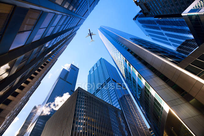 Chicago looking up — Stock Photo