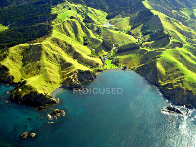 Northland Coastline Aerial, Nueva Zelanda - foto de stock