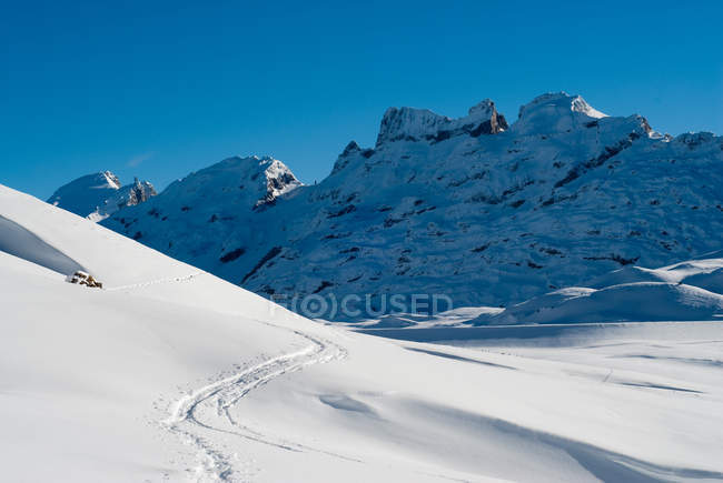 Sentiero della neve al melchseefrut — Foto stock