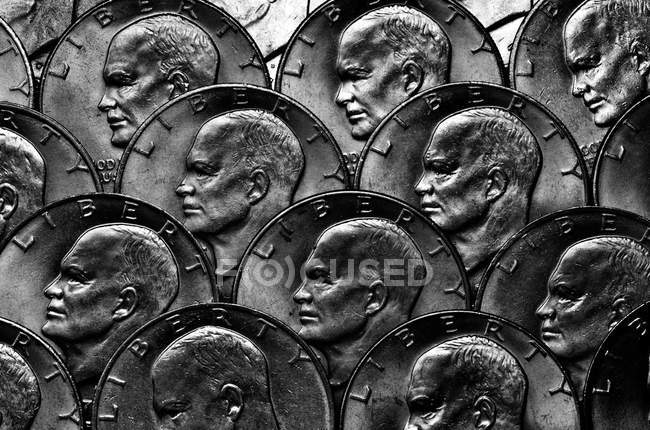 Moedas de prata Dinheiro americano Dinheiro — Fotografia de Stock