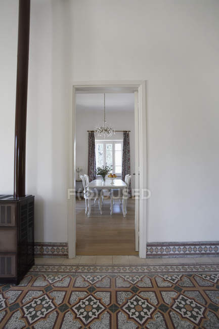 Dining room from hall — Stock Photo
