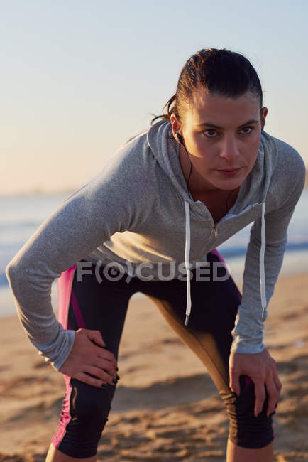 Erschöpfter Läufer nach dem Training — Stockfoto