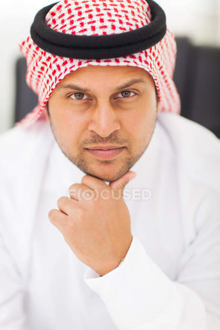 Serious middle eastern businessman — Stock Photo