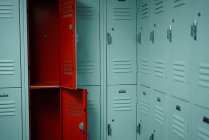 Lockers in locker room — Stock Photo