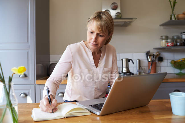 Woman Working From Home — Stock Photo
