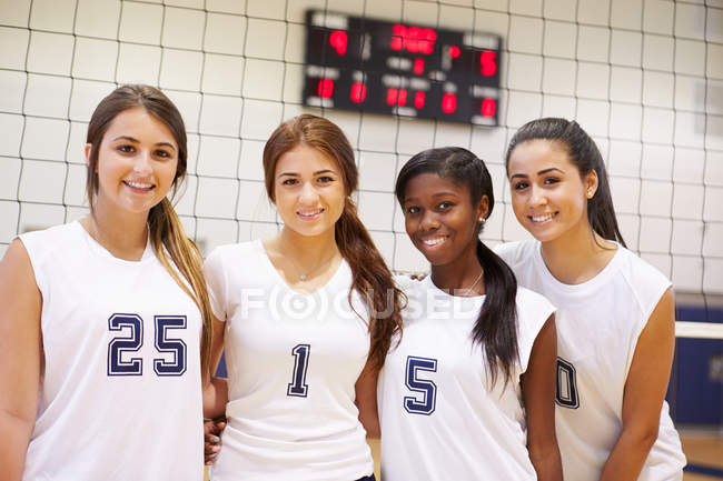 Membri della squadra sportiva femminile — Foto stock