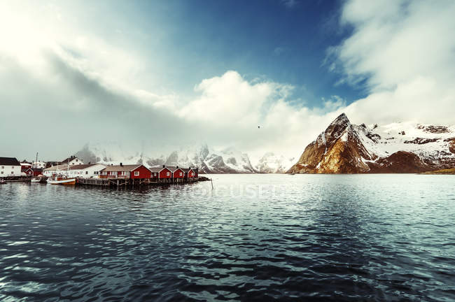 Spring sunset - Reine, Lofoten islands, Norway — Stock Photo