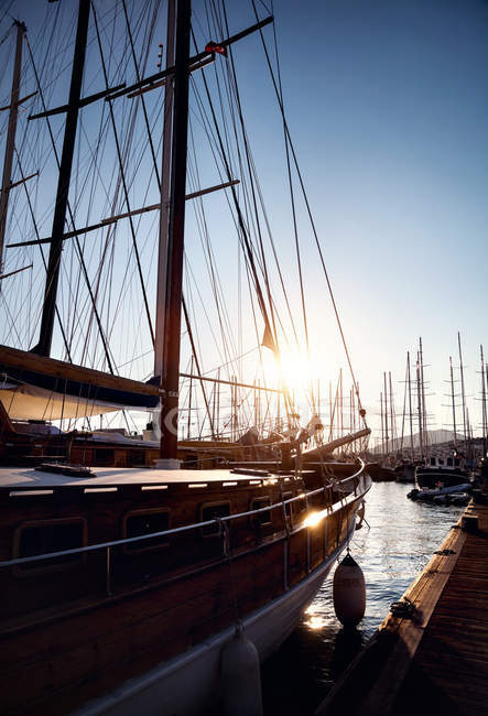 Harbor with boats in Turkey — Stock Photo