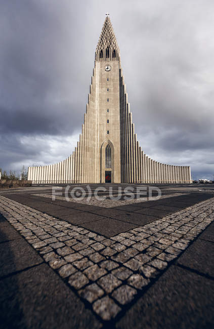 Reykjavik: vista de Hallgrimskirkja - foto de stock