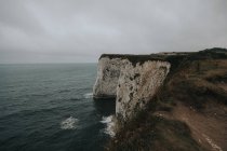 Panoramic landscape of Old Harry Rocks — Stock Photo