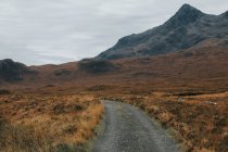 Carretera sinuosa en la Isla de Skye - foto de stock