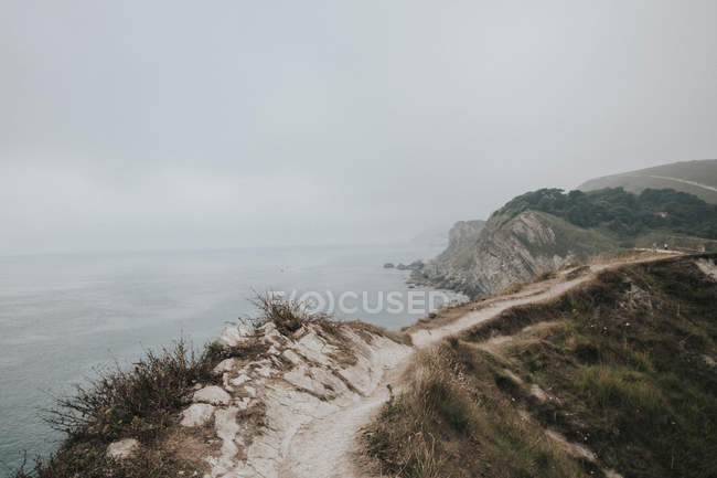 Path passing along of Lulworth Cove — Stock Photo