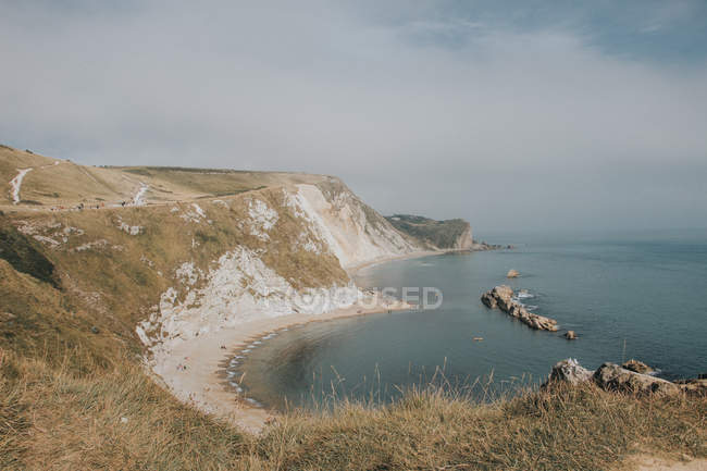 Praia isolada perto da Porta Durdle — Fotografia de Stock