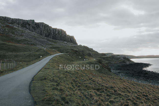 Road on Side of Cliff — Stock Photo