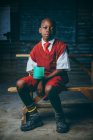 Junge in Sargie eduaction center — Stockfoto