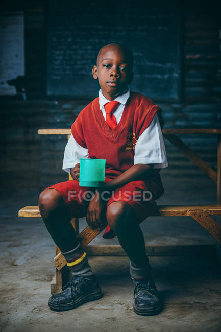 Boy in Sargy Eduaction Centre — Stock Photo