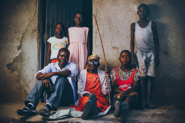 Grande família africana — Fotografia de Stock