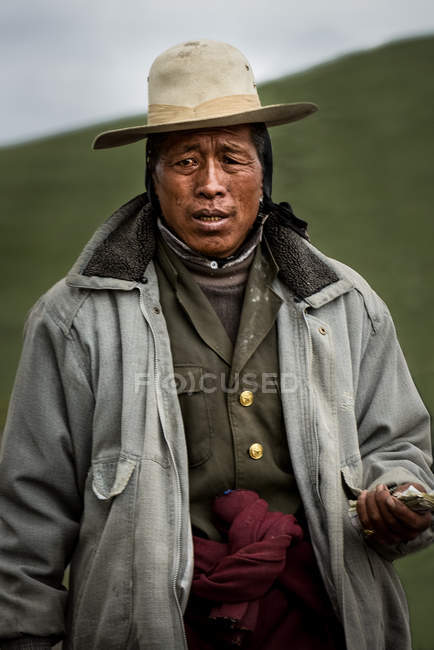Homem tibetano-khampa — Fotografia de Stock