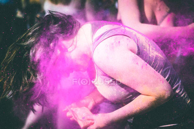Holi war, vorgetäuschtes holi festival — Stockfoto