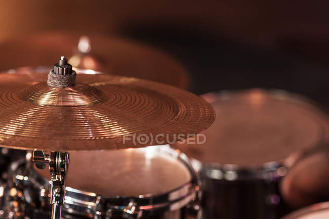 Drums set on stage — Stock Photo