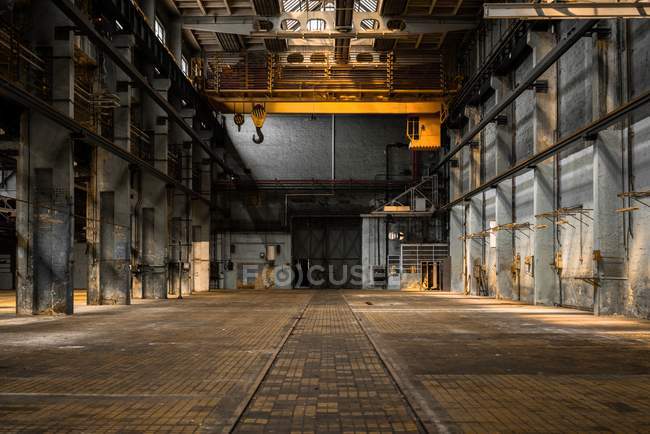 Industrial interior of an old factory — Stock Photo