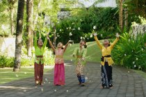 Balinese girls laughing — Stock Photo