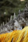 Buddhas in row, Thailand — Stock Photo