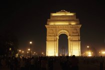 Ворота Индии ночью — стоковое фото