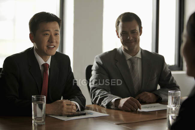 Business people talking during meeting — Stock Photo
