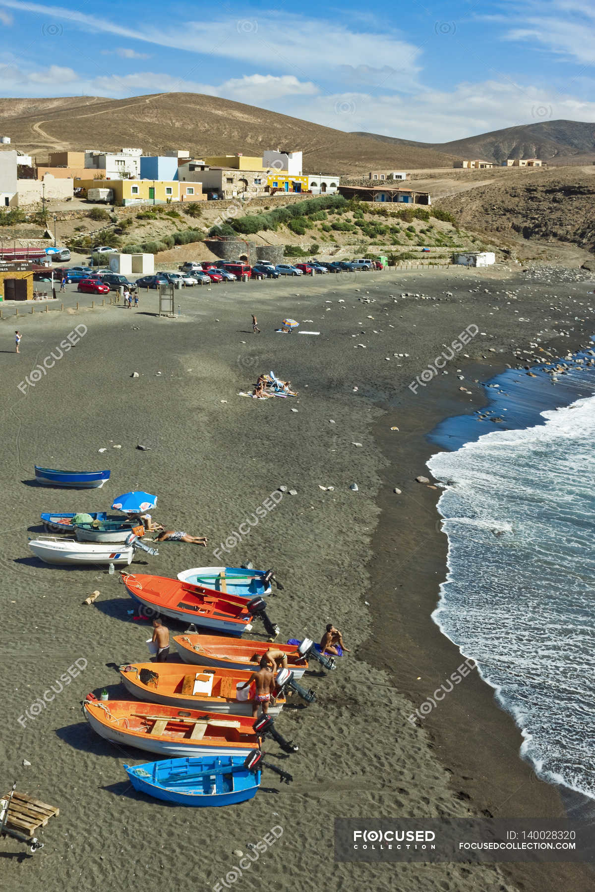 Black Sand Beach Resort Stock Photo 140028320