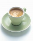 Green Cup of Double Espresso — Stock Photo