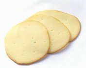 Три скибочки сиру — стокове фото