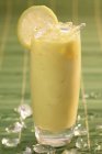 Closeup view of mango Lassi with lime — Stock Photo