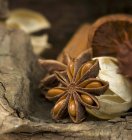 Star anise on a wooden surface — Stock Photo