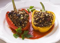 Stuffed peppers with lamb — Stock Photo