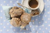 Almond biscuits with espresso — Stock Photo