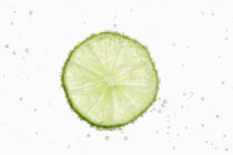 Slice of lime in water — Stock Photo