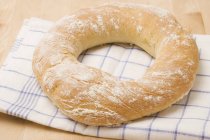 Ciabatta bread ring — Stock Photo
