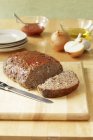 Partially Sliced Meatloaf — Stock Photo