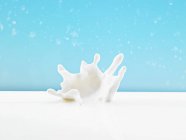 Schizzo di latte, primo piano — Foto stock