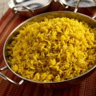 Cooked yellow rice — Stock Photo