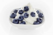 Ice cream with blueberries — Stock Photo