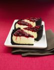 Cheese cake with sour cream — Stock Photo