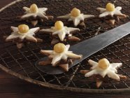 Nougat stars with hazel nuts — Stock Photo