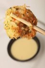 Shrimp ball and chop sticks — Stock Photo
